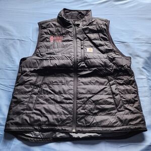 CARHARTT MEN'S RAIN DEFENDER INSULATED QUILTED LINED VEST BLACK SIZE XLARGE